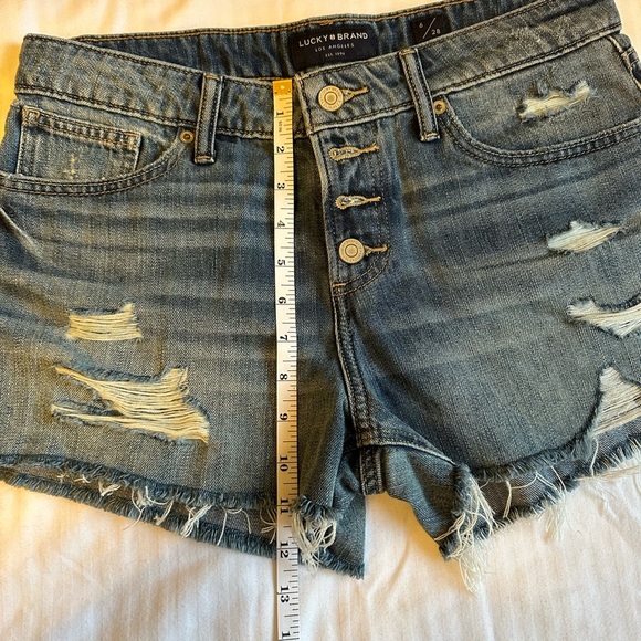 Lucky Brand Women's Distressed Jean Shorts - Picture 2 of 6